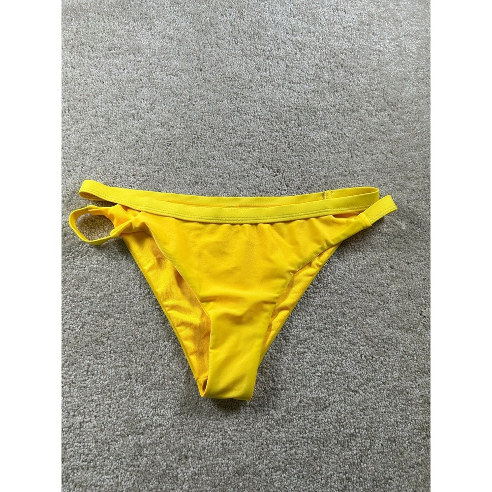 SHEKINI Women's Swimwear Yellow Bikini Bottom‎ Size S Nylon